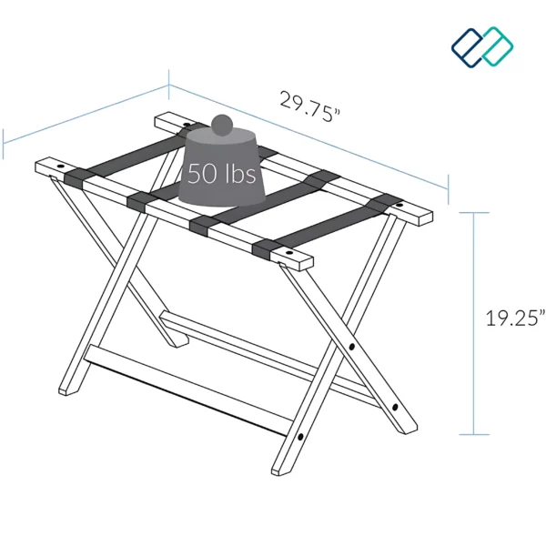 Luggage Rack for Hotels | Deep Brown Colour - Image 8