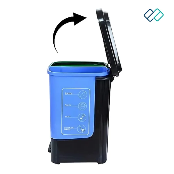 Blue & Green Color 2 in 1 Dustbin | For Dry Waste and Wet Waste Dustbin - Image 4