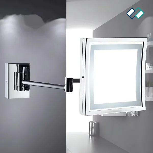Wall Mounted Square Led Magnifying Mirror - Image 7