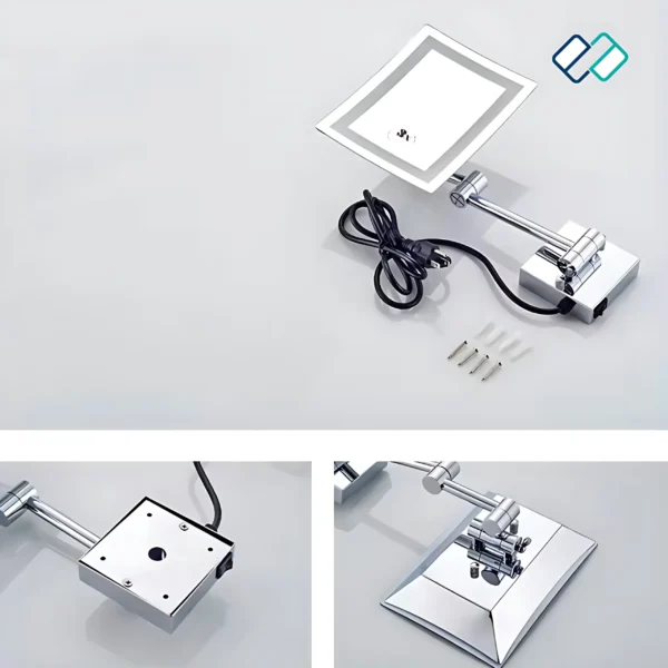 Wall Mounted Square Led Magnifying Mirror - Image 6