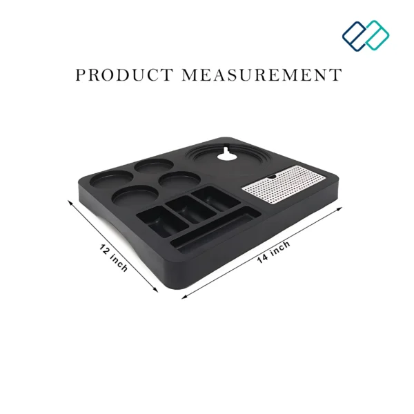 Tray For Electric Kettle, Made of ABS Plastic, Square, Black - Image 4