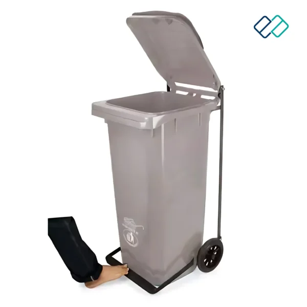 Wheel Plastic Dustbin with Pedal - Image 3