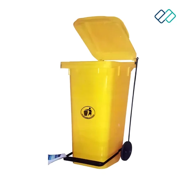 Wheel Plastic Dustbin with Pedal - Image 2