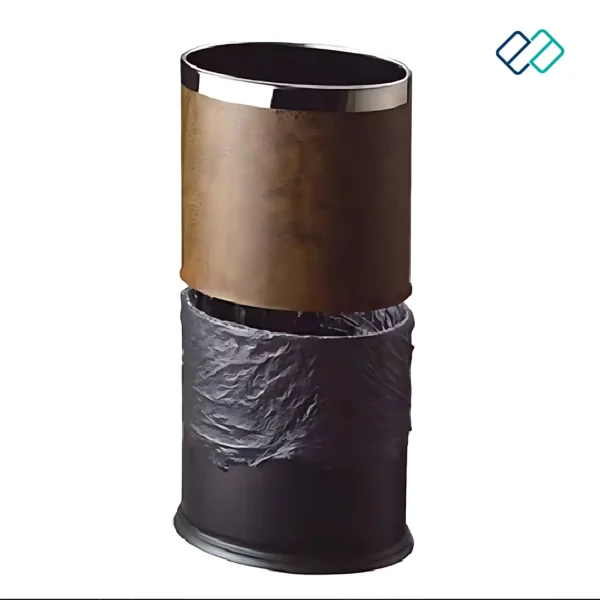 Double Layer Dustbins | Oval Shape with Stainless Steel Ring - Image 4