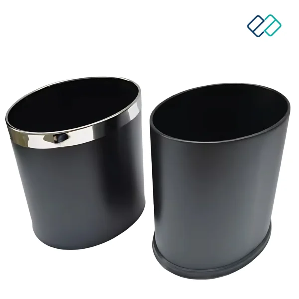 Double Layer Dustbins | Oval Shape with Stainless Steel Ring - Image 5