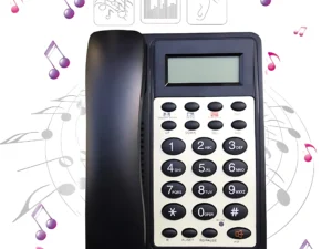 Desktop Corded Telephone In Black For Home, Office, Hotels