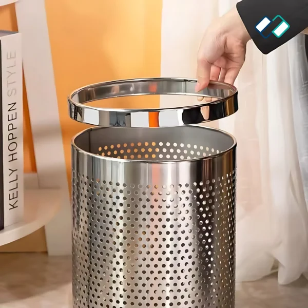 Stainless Steel Perforated Dustbin - Image 4