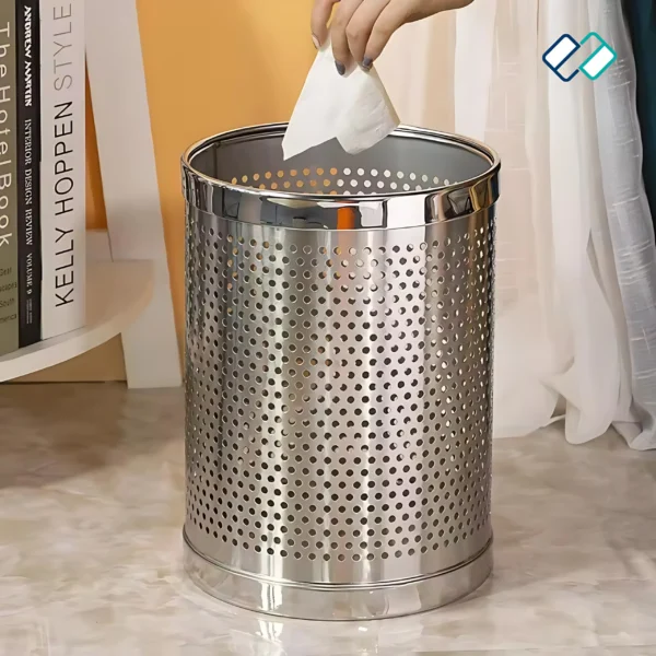 Stainless Steel Perforated Dustbin - Image 5